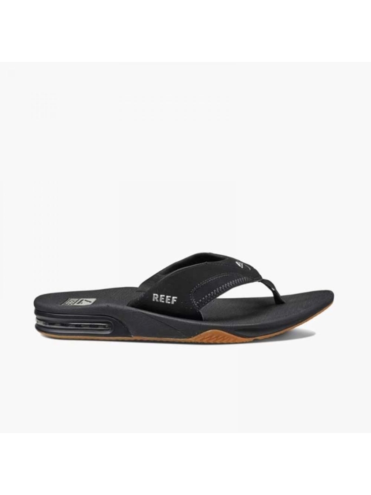 Reef Fanning Black/Silver RF002026BLS slippers online bestellen bij Kathmandu Outdoor & Travel