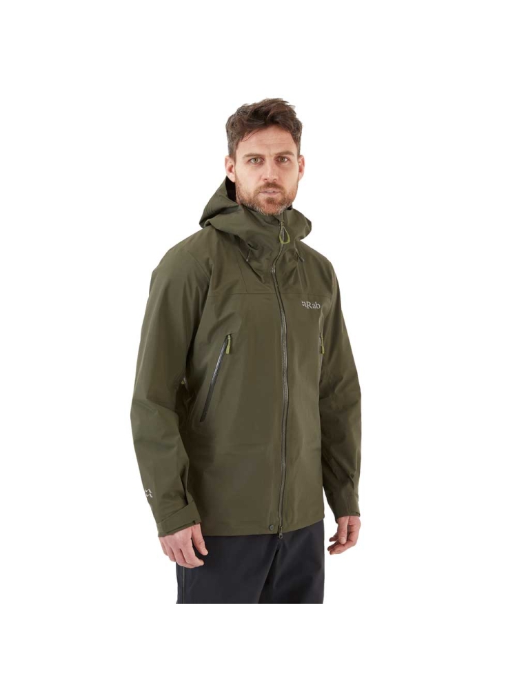 Rab Kangri Jacket GTX  Army QWH-01-ARM jassen online bestellen bij Kathmandu Outdoor & Travel
