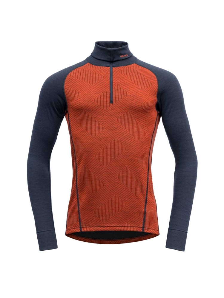 Devold Duo Active Zip Neck Shirt Brick/Ink GO 232 240 A-087B onderkleding/thermokleding online bestellen bij Kathmandu Outdoor & Travel