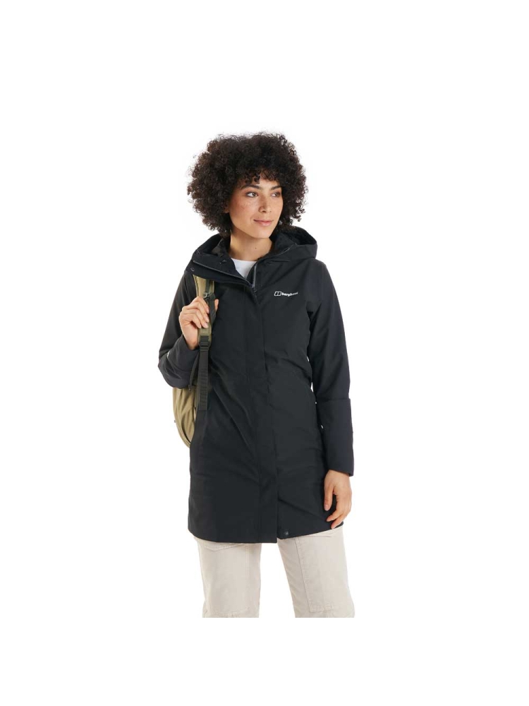 Berghaus Omeara Long Jacket Women's Jet Black A001056-BP6 jassen online bestellen bij Kathmandu Outdoor & Travel