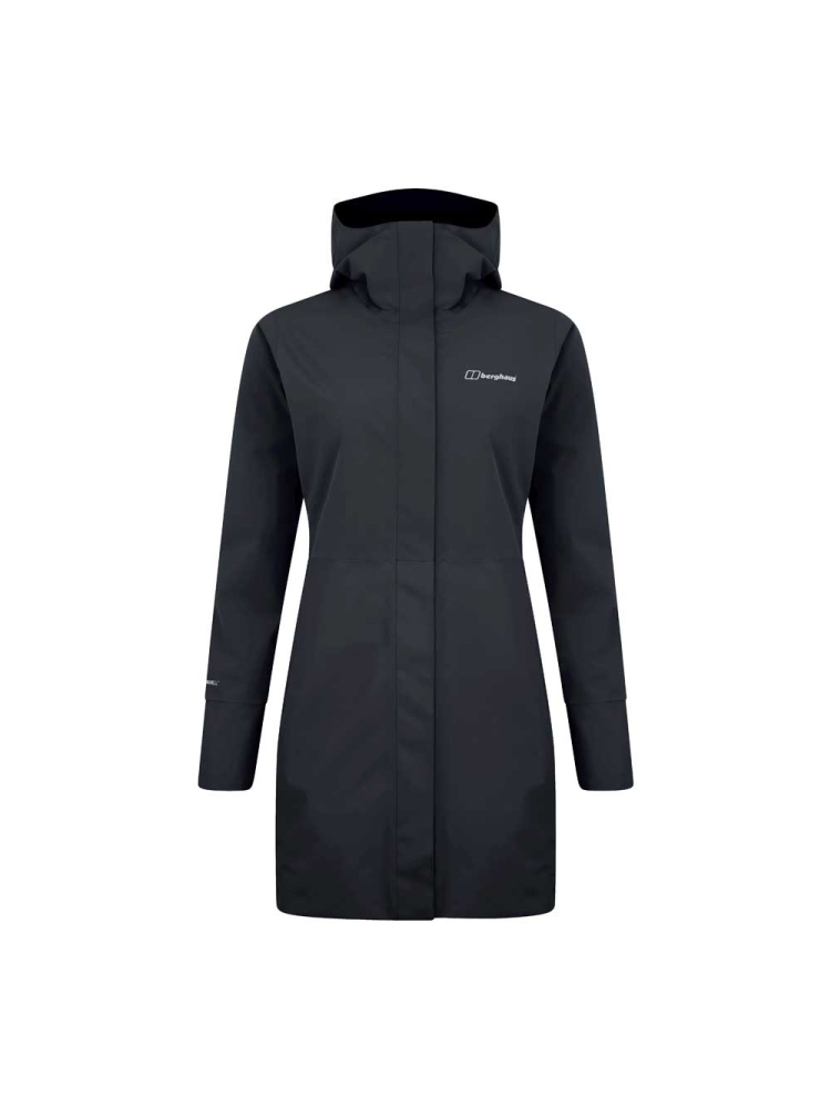 Berghaus Omeara Long Jacket Women's Jet Black A001056-BP6 jassen online bestellen bij Kathmandu Outdoor & Travel