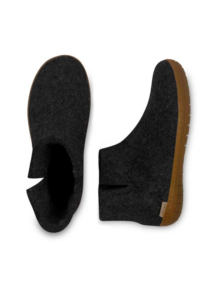 Glerups Boot Rubber Charcoal GR02-CHARCOAL/HNYRUB pantoffels en huissokken online bestellen bij Kathmandu Outdoor & Travel
