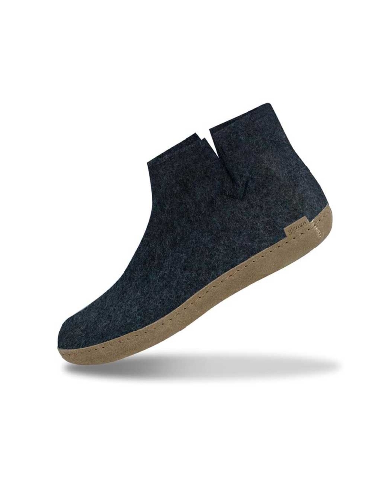 Glerups Boot Leather Denim G10-DENIM pantoffels en huissokken online bestellen bij Kathmandu Outdoor & Travel