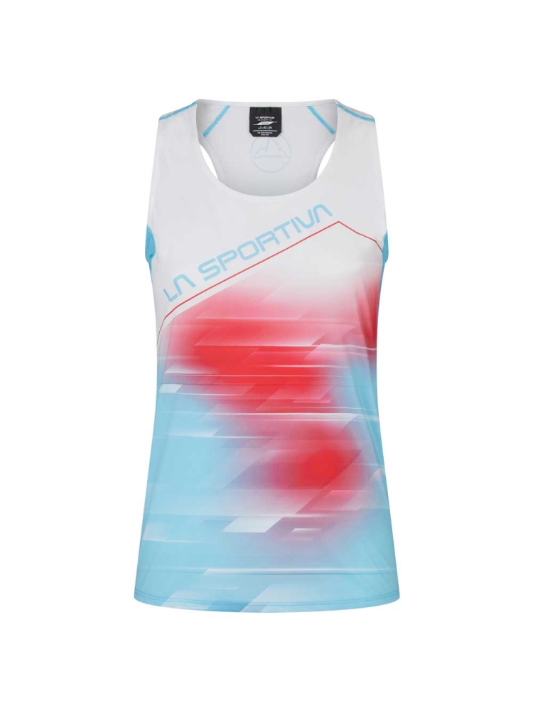 La Sportiva Sky Tank Women's Malibu Blue/White Q22-602000 shirts en tops online bestellen bij Kathmandu Outdoor & Travel