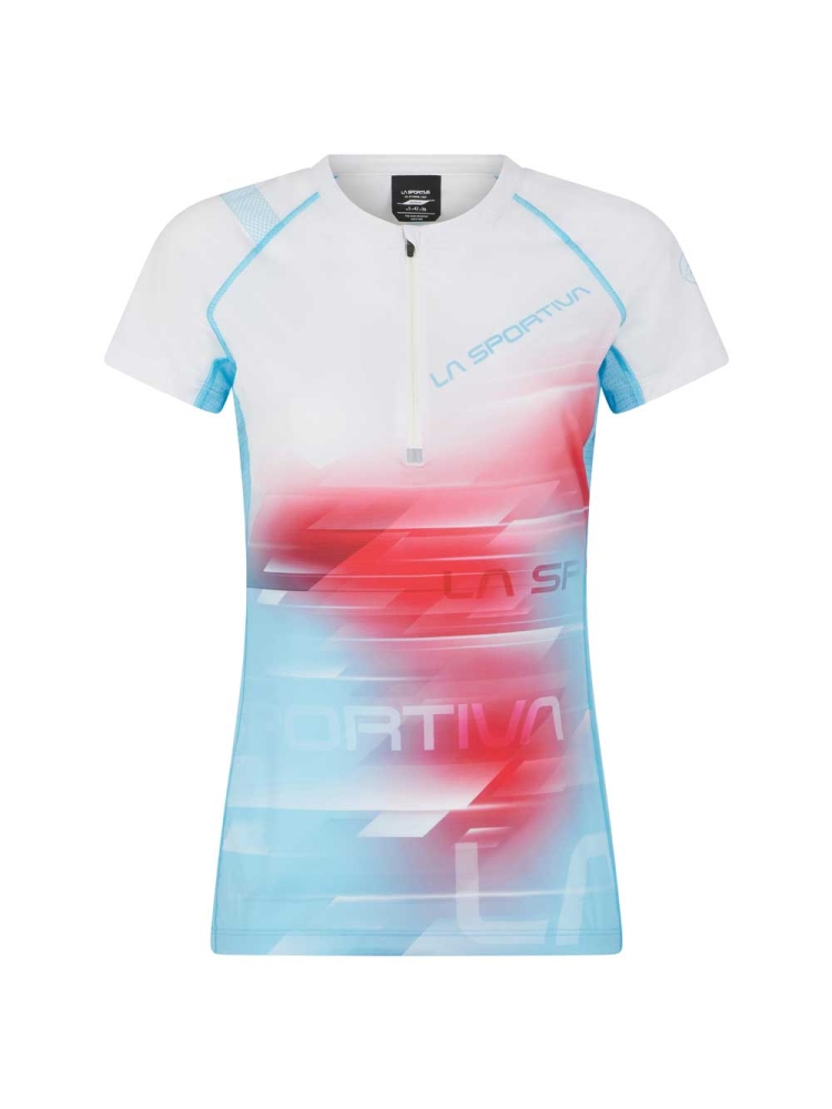 La Sportiva Veloce T-Shirt Women's Malibu Blue/White Q24-602000 shirts en tops online bestellen bij Kathmandu Outdoor & Travel
