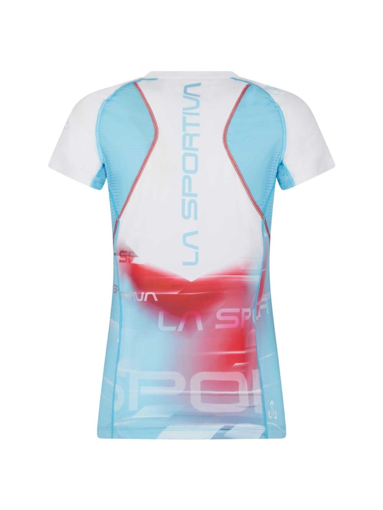 La Sportiva Veloce T-Shirt Women's Malibu Blue/White Q24-602000 shirts en tops online bestellen bij Kathmandu Outdoor & Travel