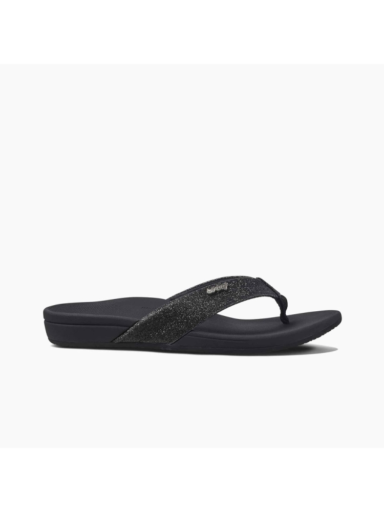 Reef Ortho-Spring Women's Black/Black Glitter RF0A3VDXBBG slippers online bestellen bij Kathmandu Outdoor & Travel