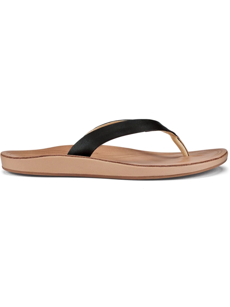 Olukai Nonohe Women's Black/Golden Sand 20440-40GS slippers online bestellen bij Kathmandu Outdoor & Travel