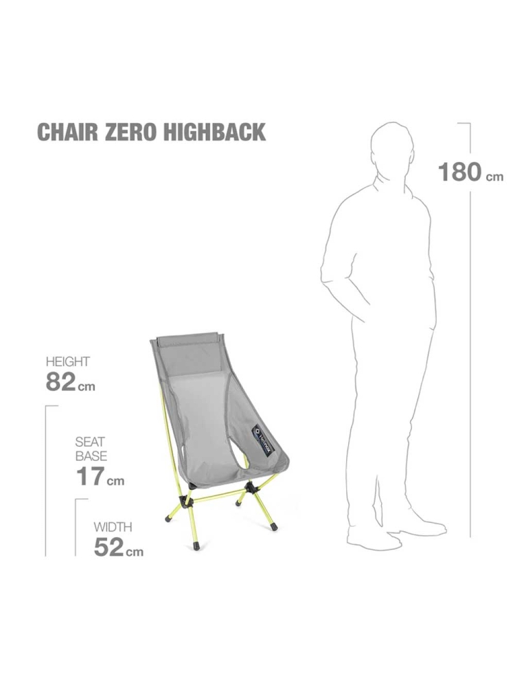 Helinox Helinox Chair Zero High Back 10560 kampeermeubels Helinox Chair Zero High Back Grey 10560 kampeermeubels online bestellen bij Kathmandu Outdoor & Travel