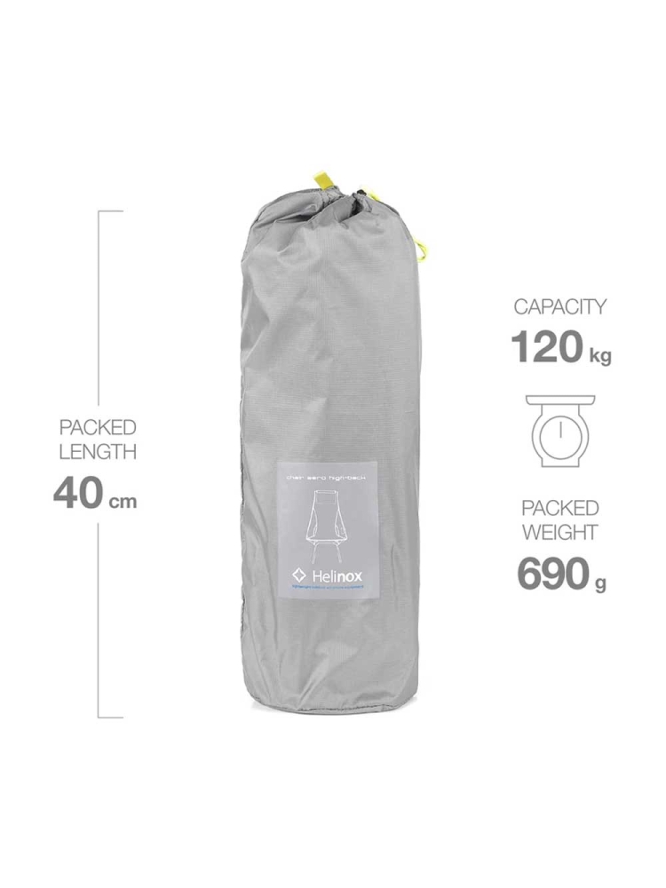 Helinox Helinox Chair Zero High Back 10560 kampeermeubels Helinox Chair Zero High Back Grey 10560 kampeermeubels online bestellen bij Kathmandu Outdoor & Travel