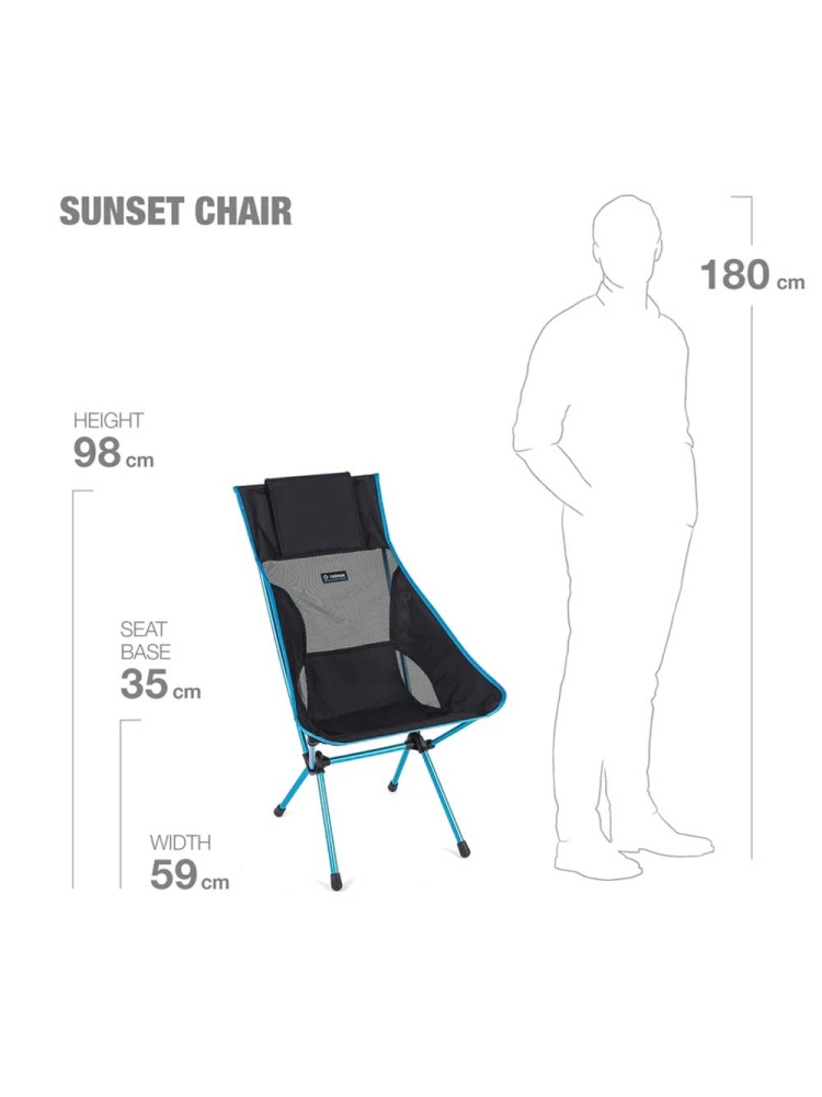 Helinox Sunset Chair Black 11101R2 kampeermeubels online bestellen bij Kathmandu Outdoor & Travel