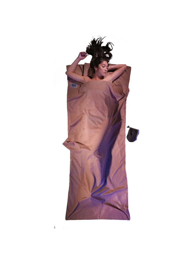 Cocoon Travelsheet, 100% Egyptian Cotton Khaki CECT25 lakenzakken en liners online bestellen bij Kathmandu Outdoor & Travel