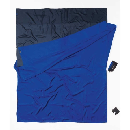 Cocoon  Travelsheet Double, 100% Silk Tuareg / Ult blue