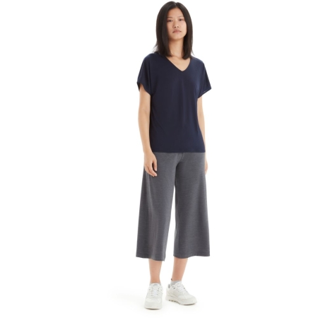 Icebreaker  Drayden Reversible Short Sleeve Top Women's Midnight Navy
