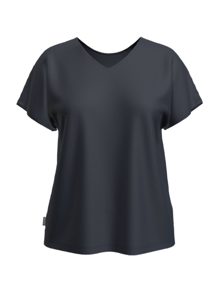 Icebreaker Drayden Reversible Short Sleeve Top Women's Midnight Navy IB0A56ES-401 shirts en tops online bestellen bij Kathmandu Outdoor & Travel