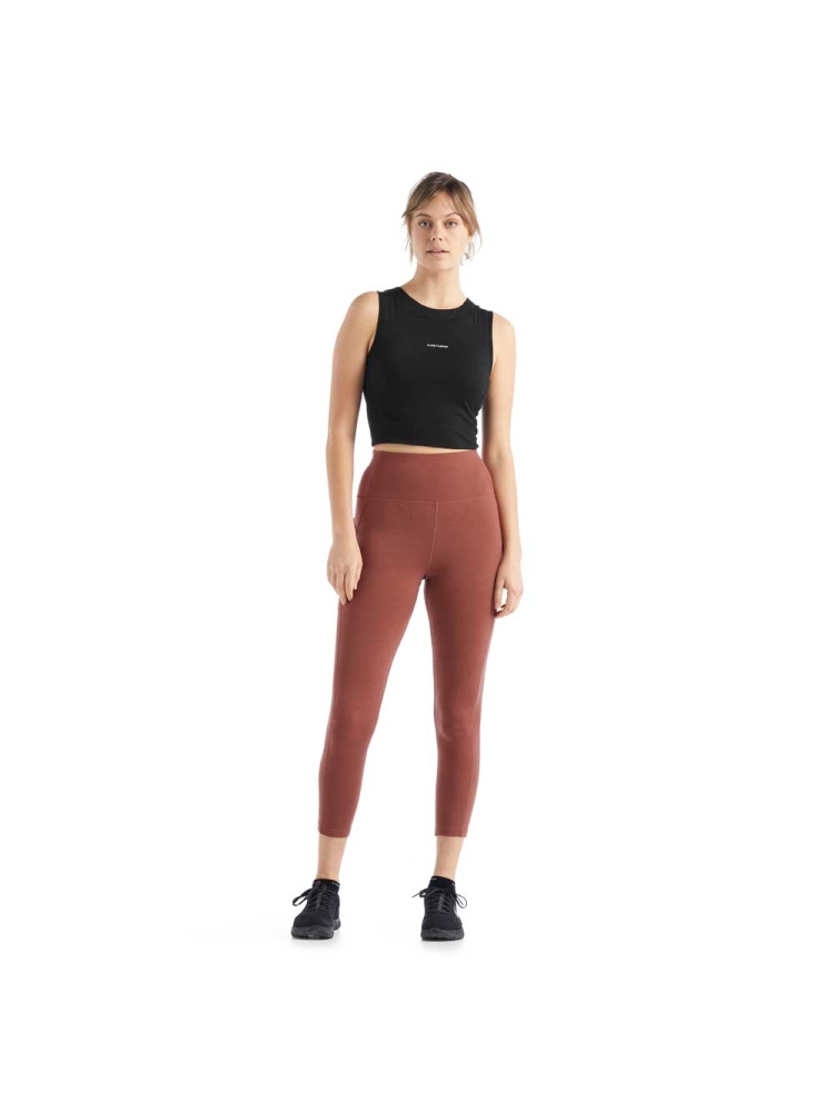 Icebreaker ZoneKnit Cropped Bra-Tank Women's Black 0A56FC-0011 shirts en tops online bestellen bij Kathmandu Outdoor & Travel