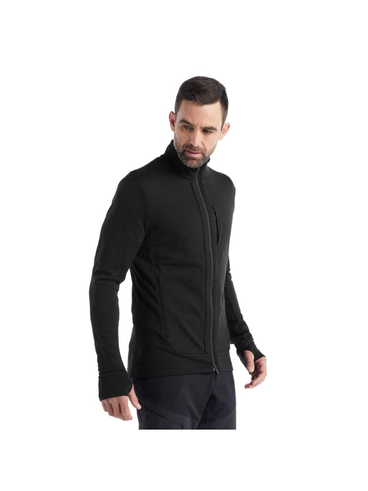 Icebreaker Quantum III Long Sleeve Zip Black 0A56FP-0011 fleeces en truien online bestellen bij Kathmandu Outdoor & Travel