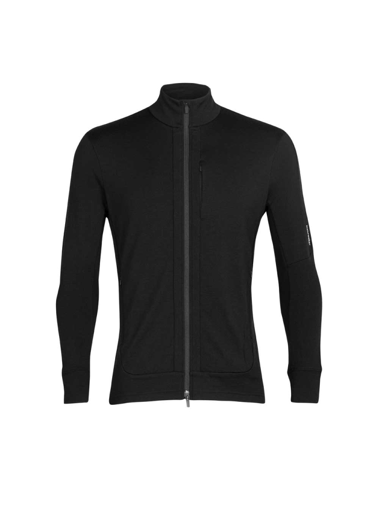 Icebreaker Quantum III Long Sleeve Zip Black 0A56FP-0011 fleeces en truien online bestellen bij Kathmandu Outdoor & Travel