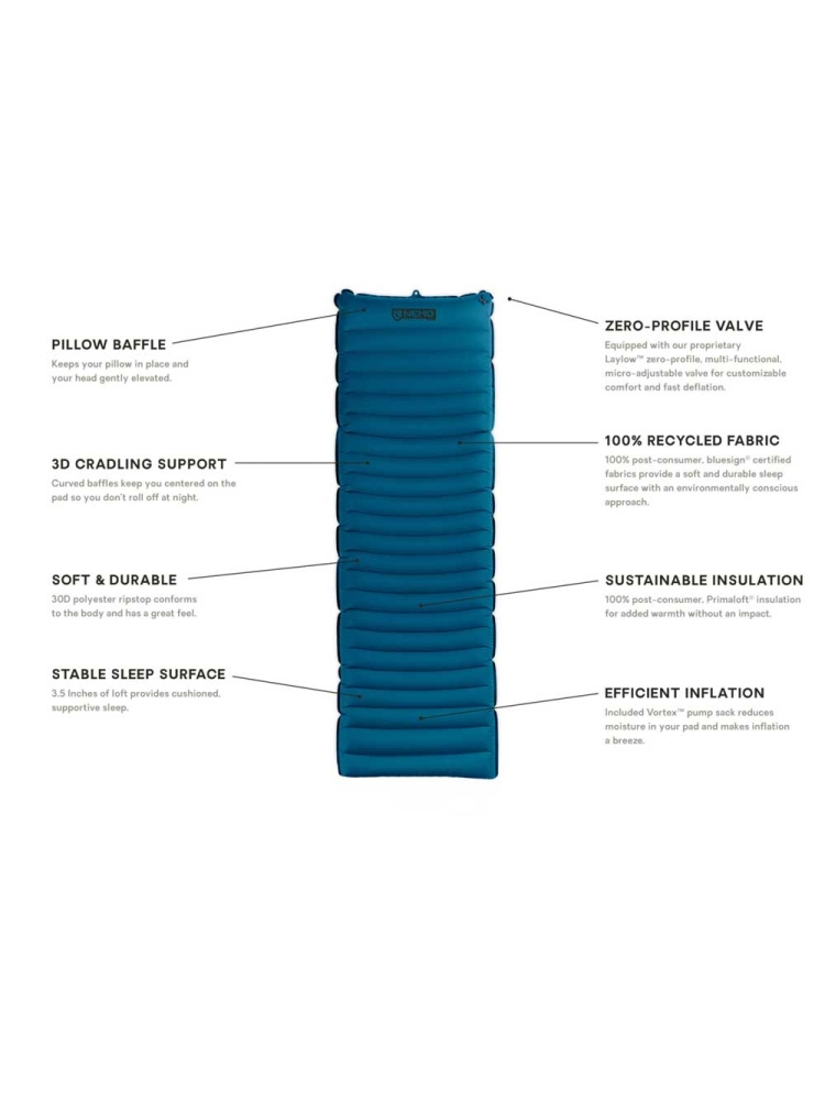 Nemo Quasar 3D Insulated Regular . 8116.66033123 slaapmatjes online bestellen bij Kathmandu Outdoor & Travel