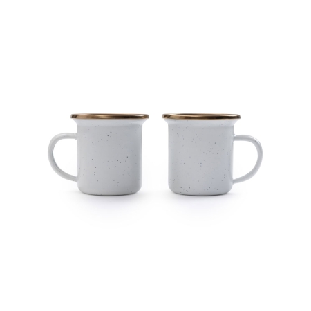 Barebones  Espresso Cup Enamel 2 Pcs Egg Shell