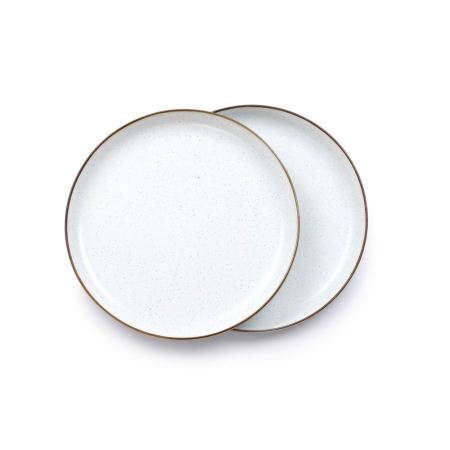 Barebones  Plate Enamel 2 Pcs Egg Shell