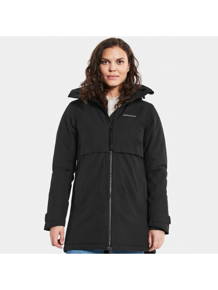 Didriksons Helle Parka 5 Women's Black 504301-060 jassen online bestellen bij Kathmandu Outdoor & Travel