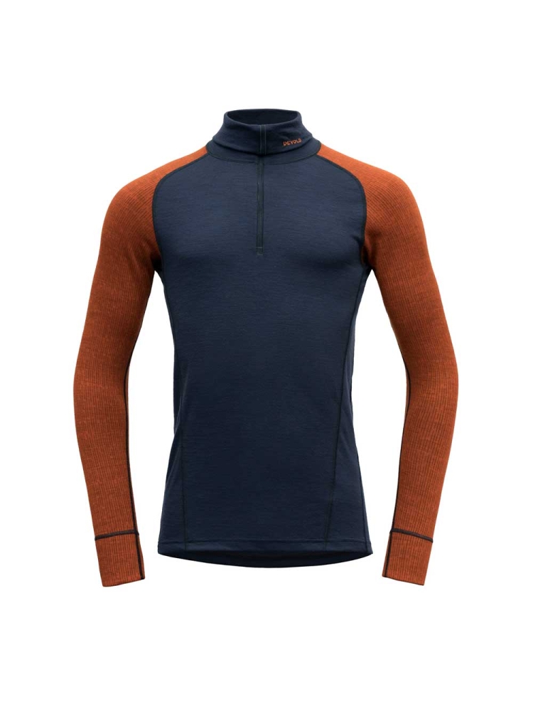 Devold Duo Active Merino 205 Z.Neck  FLAME/INK GO 202 240 A-130A onderkleding/thermokleding online bestellen bij Kathmandu Outdoor & Travel