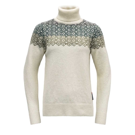 Devold  Syvde Wool High Neck Women's OFFWHITE