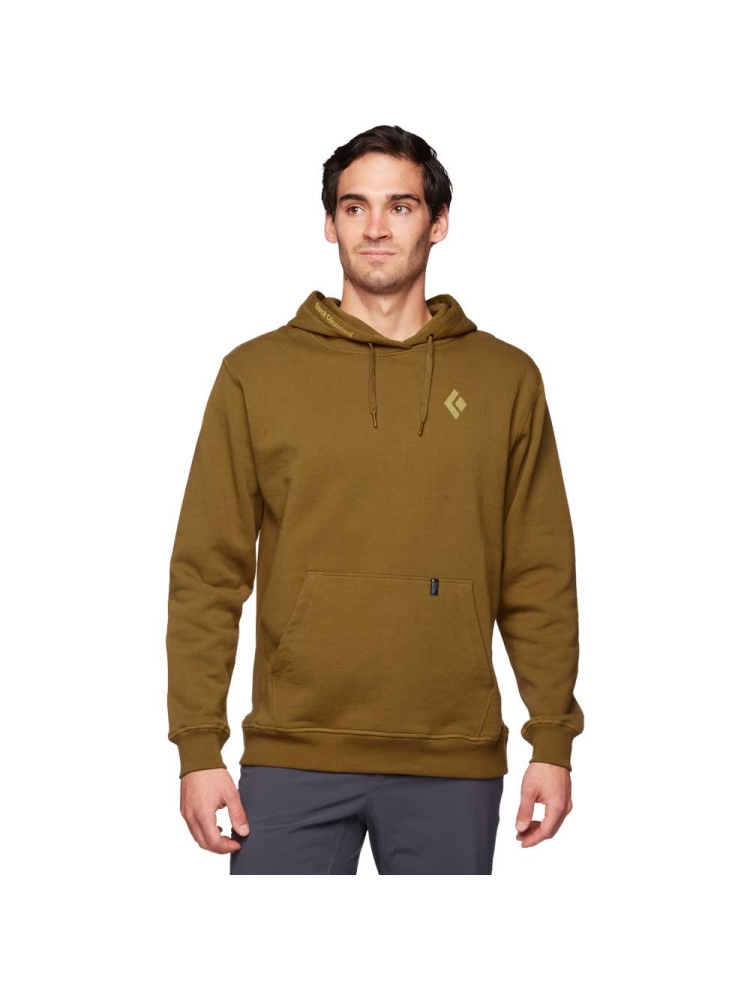 Black Diamond Mountain Badge Hoody Dark Curry AP730235-Dark Curry fleeces en truien online bestellen bij Kathmandu Outdoor & Travel