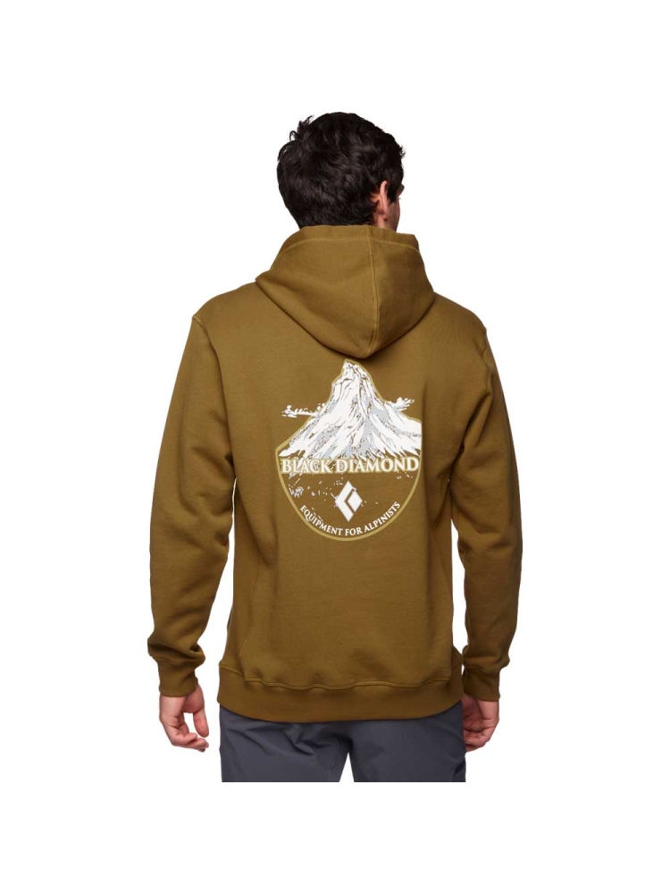 Black Diamond Mountain Badge Hoody Dark Curry AP730235-Dark Curry fleeces en truien online bestellen bij Kathmandu Outdoor & Travel