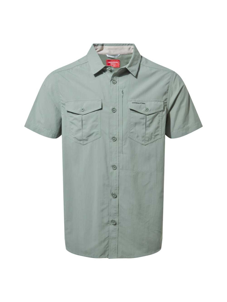 Craghoppers NosiLife Adventure II Short Sleeved Shirt Sage CMS60730F-Sage shirts en tops online bestellen bij Kathmandu Outdoor & Travel