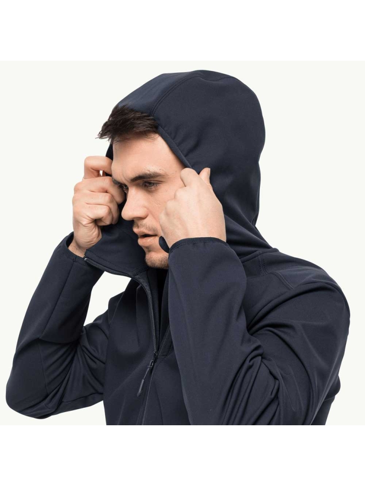 Jack Wolfskin Bornberg Hoody night blue 1307471-1010 jassen online bestellen bij Kathmandu Outdoor & Travel