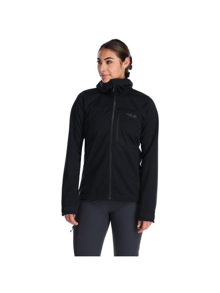 Rab Scimitar Windstopper Jacket Women's Black QWS-65-BLK fleeces en truien online bestellen bij Kathmandu Outdoor & Travel