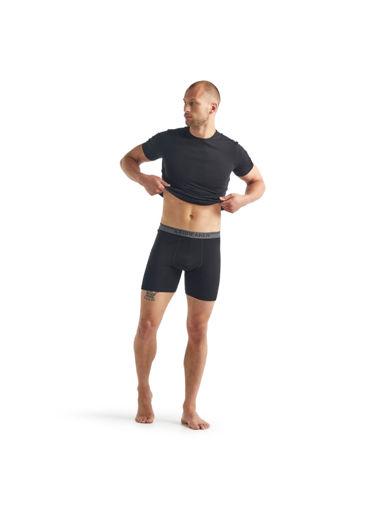Icebreaker Anatomica Long Boxers Black 1030550-101 onderkleding/thermokleding online bestellen bij Kathmandu Outdoor & Travel