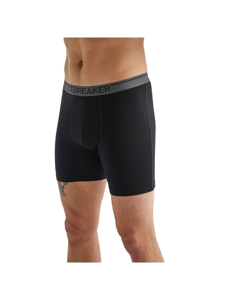 Icebreaker Anatomica Long Boxers Black 1030550-101 onderkleding/thermokleding online bestellen bij Kathmandu Outdoor & Travel