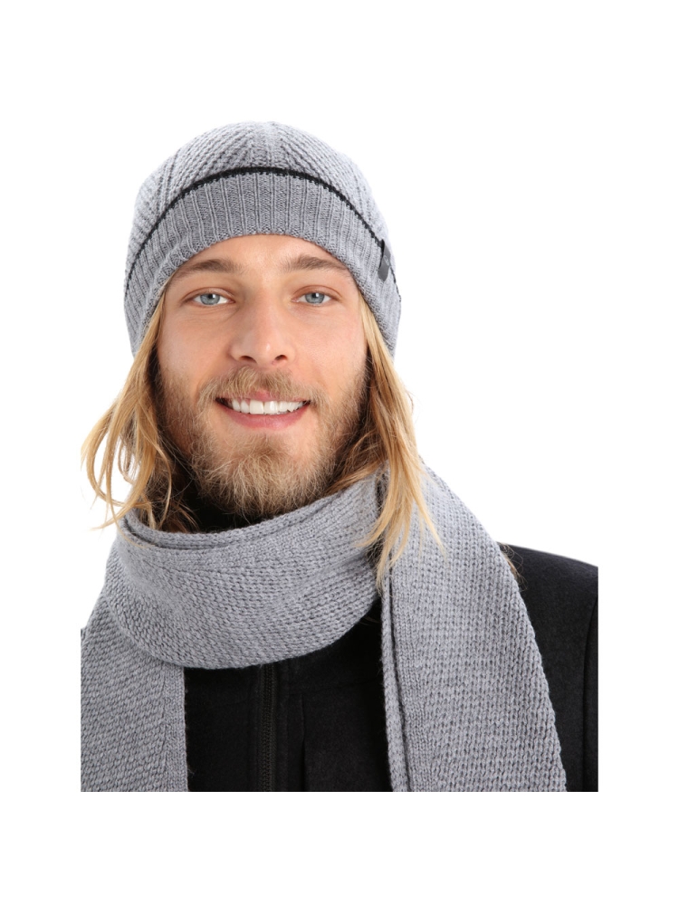 Icebreaker Waypoint Beanie hthr/black 104886A-111 kleding accessoires online bestellen bij Kathmandu Outdoor & Travel
