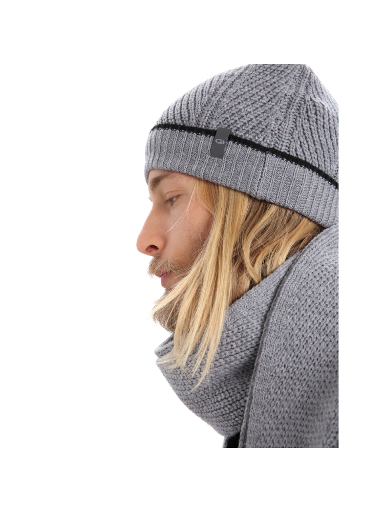 Icebreaker Waypoint Beanie hthr/black 104886A-111 kleding accessoires online bestellen bij Kathmandu Outdoor & Travel