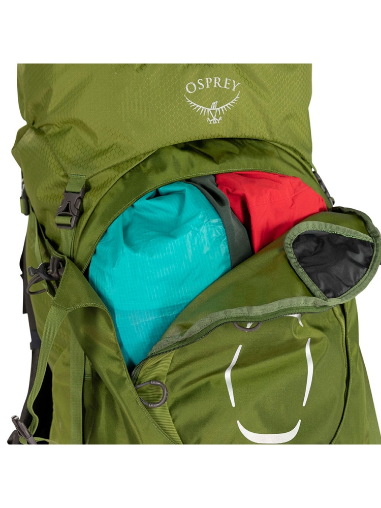 Osprey Aether 55 Garlic Mustard Green 1000295 trekkingrugzakken online bestellen bij Kathmandu Outdoor & Travel