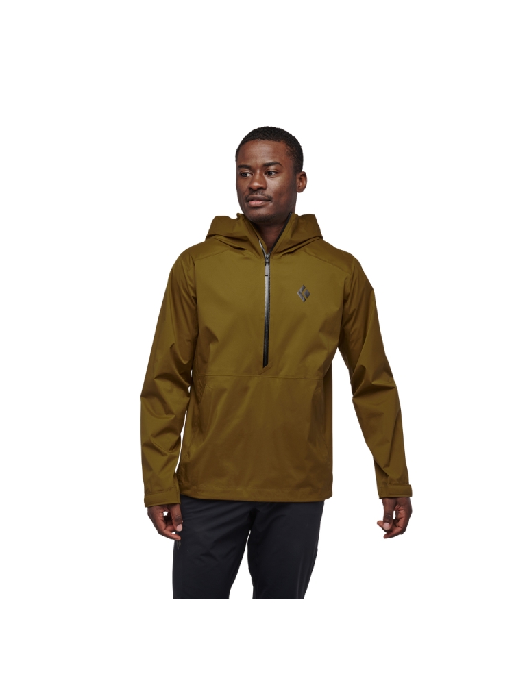 Black Diamond Stormline Stretch Anorak Dark Curry AP745026-Dark Curry jassen online bestellen bij Kathmandu Outdoor & Travel