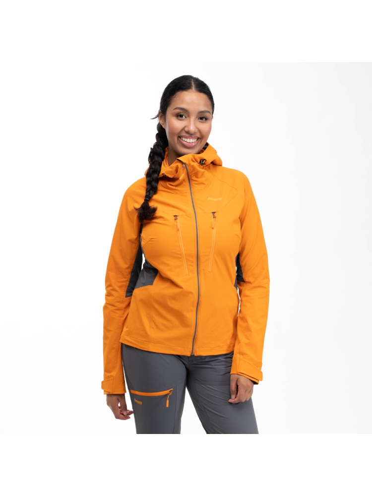 Bergans Cecilie Mtn Softshell Jacket Women's Cloudberry Yellow/Solid Dark G 2554-25385 jassen online bestellen bij Kathmandu Outdoor & Travel