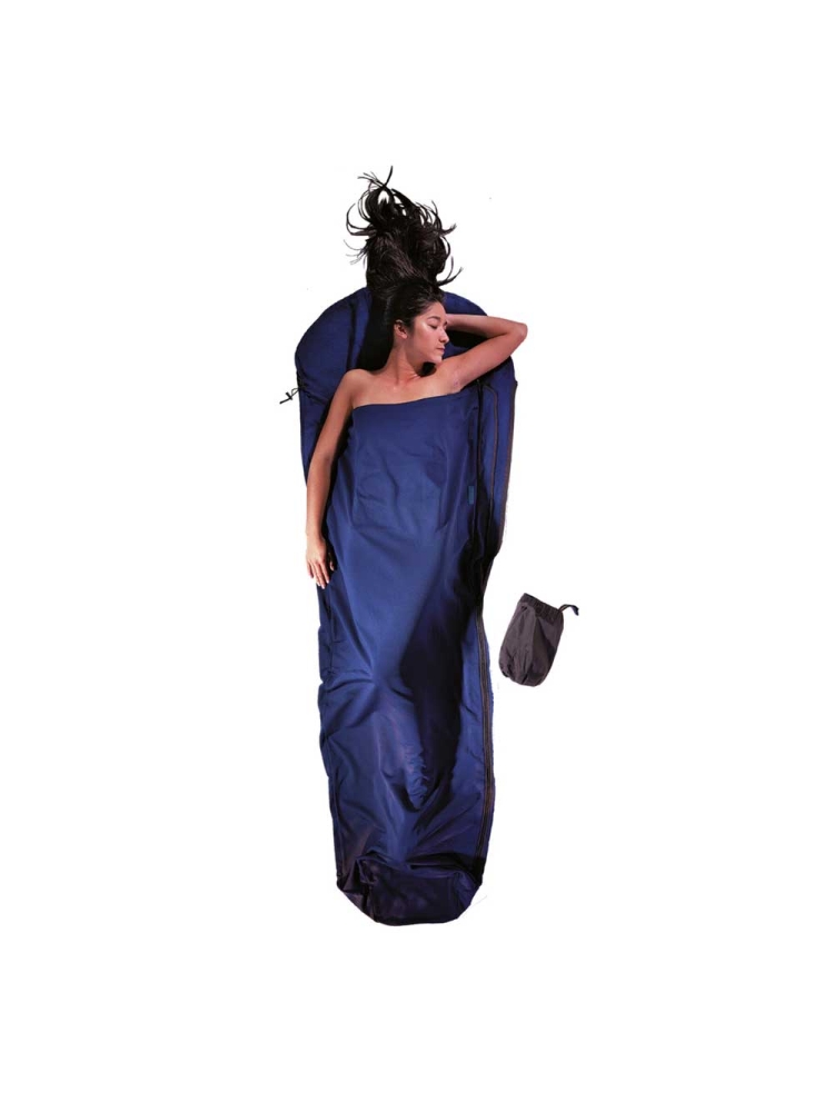 Cocoon Cocoon Microfleece MummyLiner Ultralight (rechts) CPFM32-R lakenzakken en liners Cocoon Microfleece MummyLiner Ultralight (rechts) Dark Petrol CPFM32-R lakenzakken en liners online bestellen bij Kathmandu Outdoor & Travel