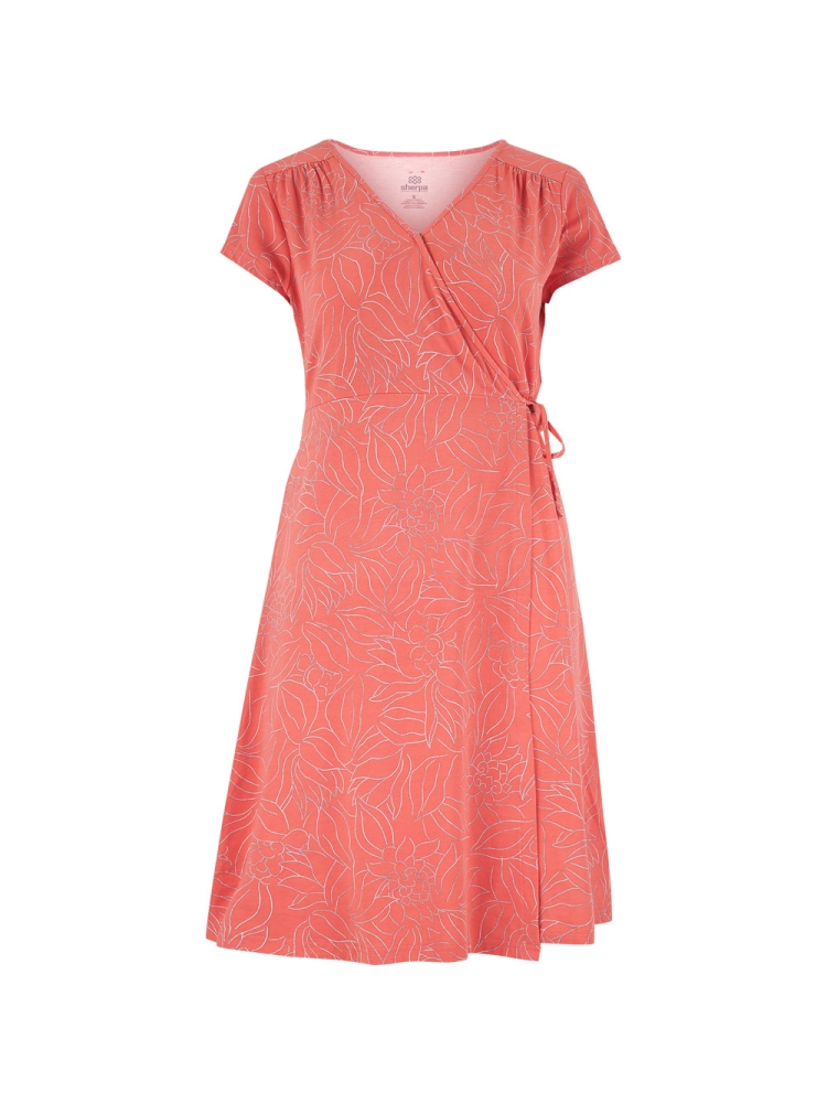 Sherpa Adventure Gear Padma Wrap Dress Women's SORBET LEAF SW24011-570 jurken en rokken online bestellen bij Kathmandu Outdoor & Travel