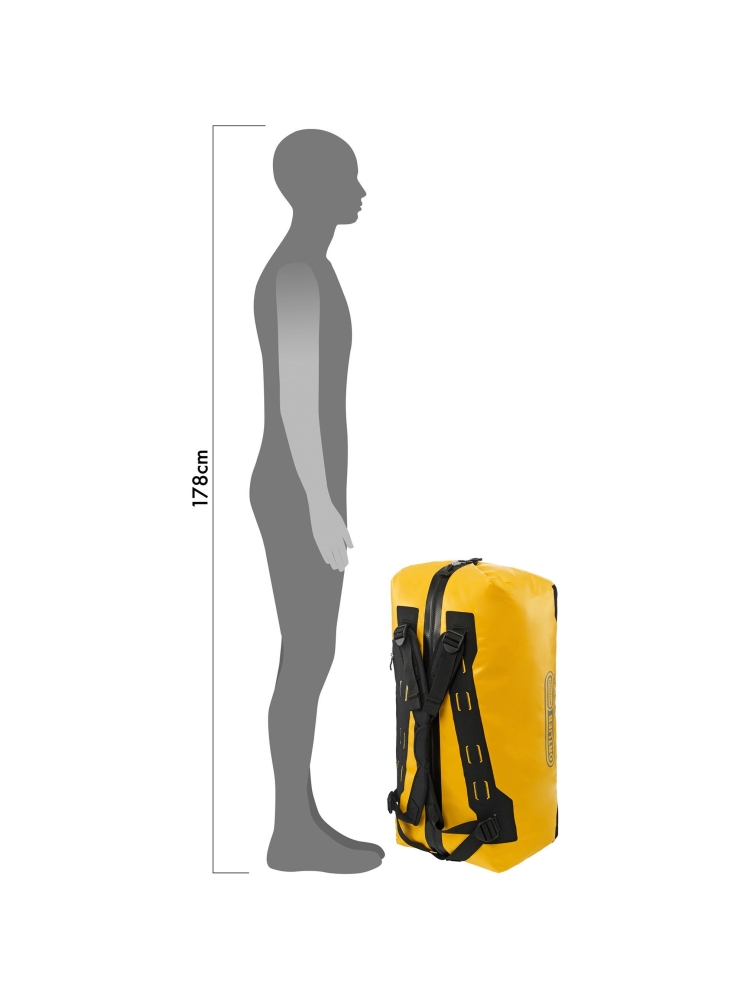 Ortlieb Duffle 85L Sun-Yellow/Black OK1403 duffels online bestellen bij Kathmandu Outdoor & Travel
