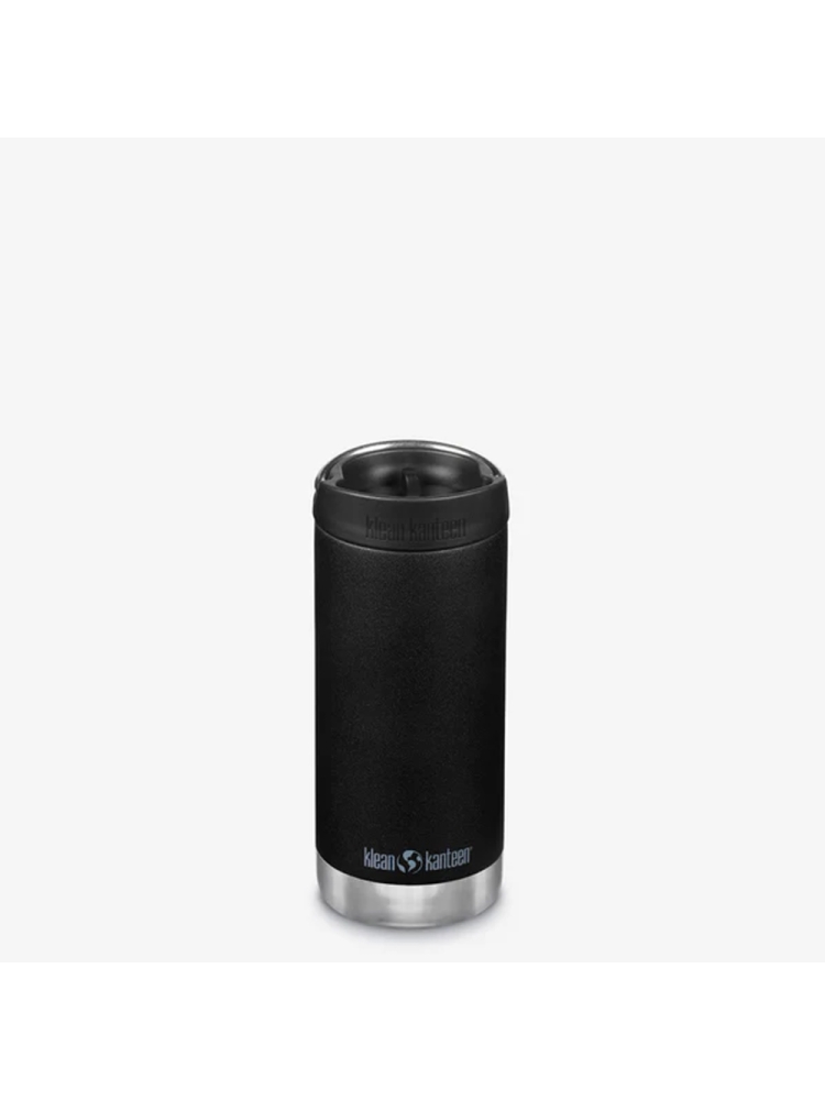 Klean Kanteen Isolatiefles TKWide 355lml/12oz met koffiedop Black 1008302 drinkflessen en thermosflessen online bestellen bij Kathmandu Outdoor & Travel