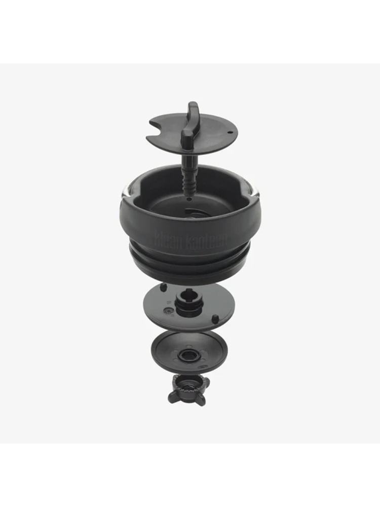Klean Kanteen Isolatiefles TKWide 355lml/12oz met koffiedop Black 1008302 drinkflessen en thermosflessen online bestellen bij Kathmandu Outdoor & Travel