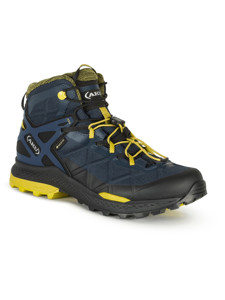 AKU AKU Rocket Mid Gtx 710-553 wandelschoenen heren AKU Rocket Mid Gtx Blue/Mustard 710-553 wandelschoenen heren online bestellen bij Kathmandu Outdoor & Travel