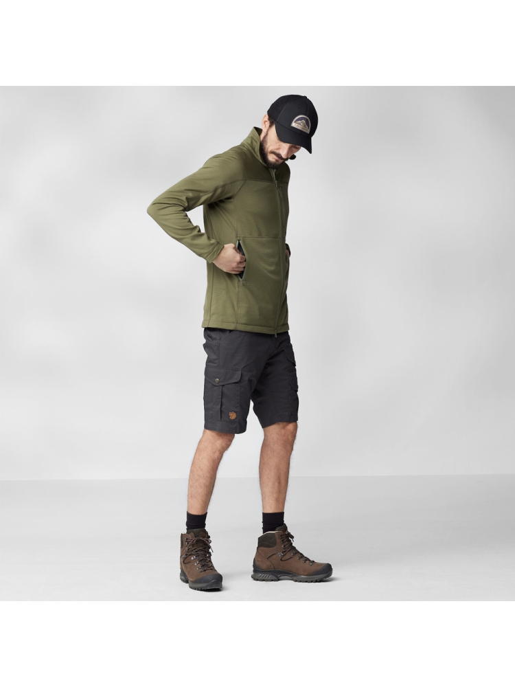 Fjällräven Abisko Lite Fleece Jacket Green 86971-620 fleeces en truien online bestellen bij Kathmandu Outdoor & Travel