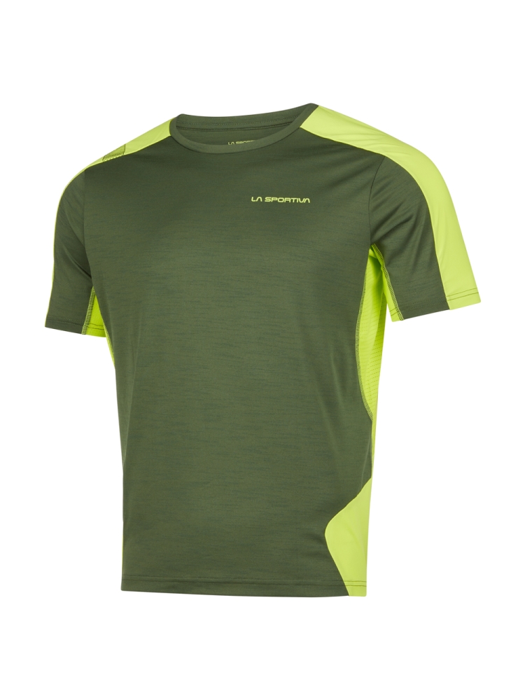 La Sportiva Compass T-Shirt Forest/Lime Punch P50-711729 shirts en tops online bestellen bij Kathmandu Outdoor & Travel