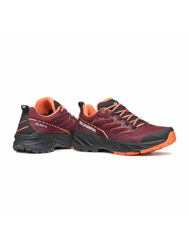 Scarpa Rush 2 GTX Women's Burgundy/DustyOrange 63131G-L-1037 wandelschoenen dames online bestellen bij Kathmandu Outdoor & Travel