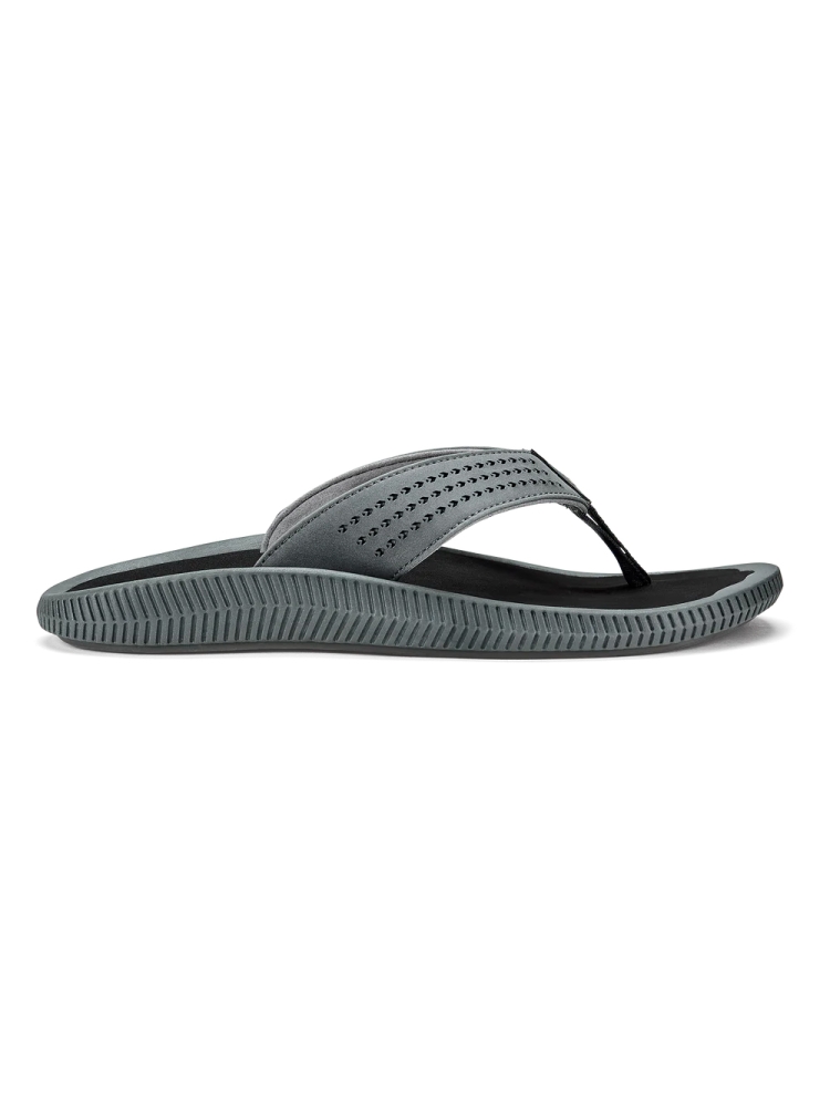 Olukai Ulele Dark Shadow/Black 10435-6C40 slippers online bestellen bij Kathmandu Outdoor & Travel